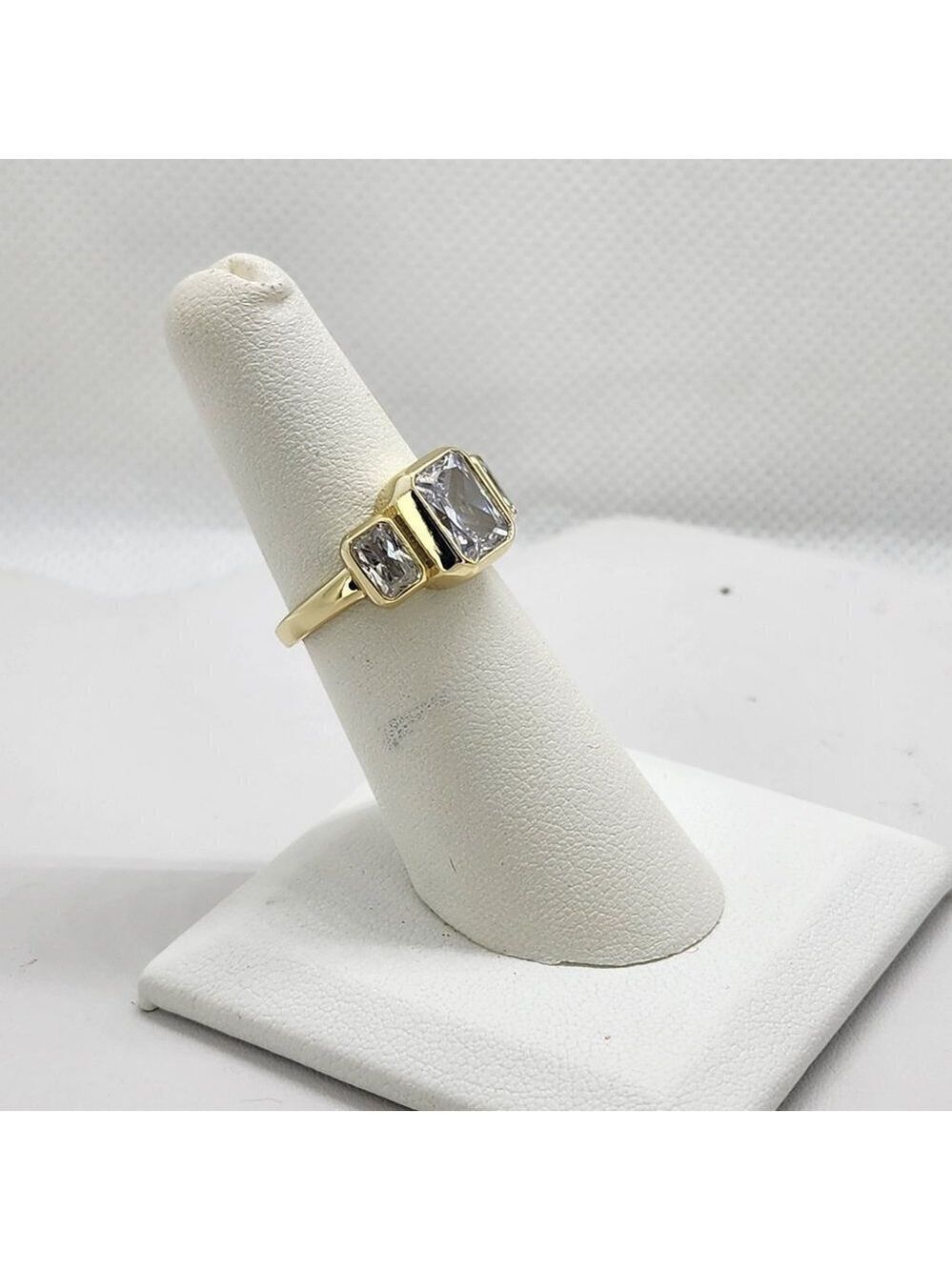 Brand New Sterling Silver 925 three Gemstones Ring